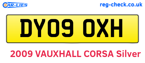 DY09OXH are the vehicle registration plates.