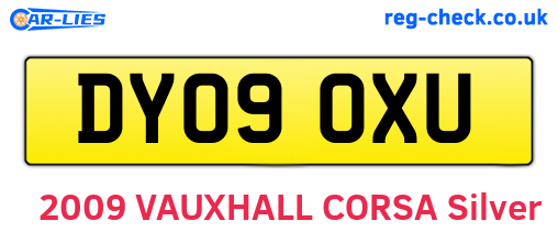 DY09OXU are the vehicle registration plates.