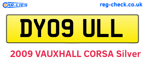 DY09ULL are the vehicle registration plates.