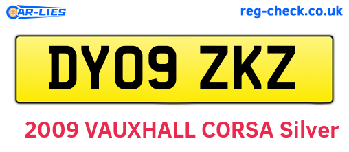 DY09ZKZ are the vehicle registration plates.