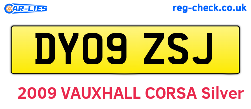 DY09ZSJ are the vehicle registration plates.