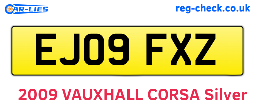 EJ09FXZ are the vehicle registration plates.