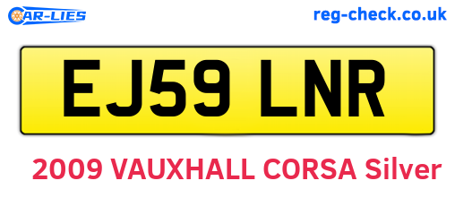 EJ59LNR are the vehicle registration plates.