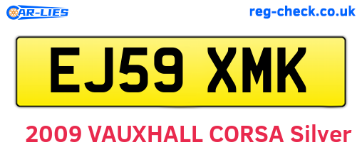 EJ59XMK are the vehicle registration plates.
