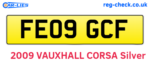 FE09GCF are the vehicle registration plates.