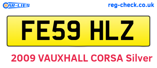 FE59HLZ are the vehicle registration plates.