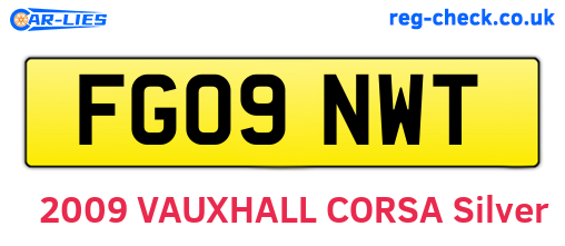 FG09NWT are the vehicle registration plates.