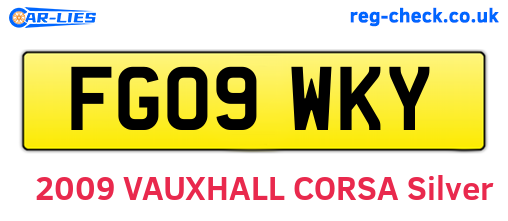 FG09WKY are the vehicle registration plates.
