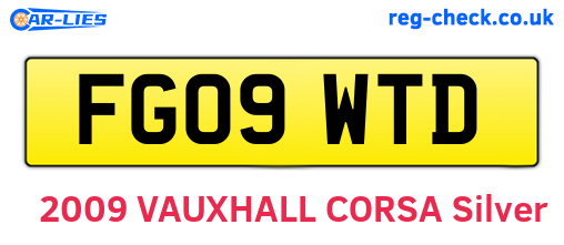 FG09WTD are the vehicle registration plates.