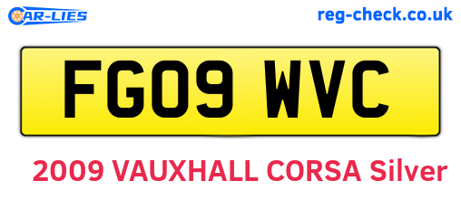 FG09WVC are the vehicle registration plates.