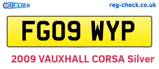 FG09WYP are the vehicle registration plates.
