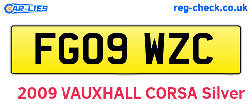 FG09WZC are the vehicle registration plates.