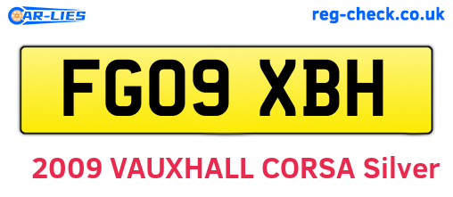 FG09XBH are the vehicle registration plates.