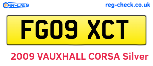 FG09XCT are the vehicle registration plates.