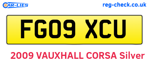 FG09XCU are the vehicle registration plates.