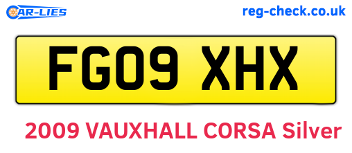 FG09XHX are the vehicle registration plates.