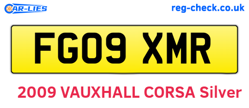 FG09XMR are the vehicle registration plates.