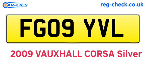 FG09YVL are the vehicle registration plates.