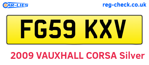 FG59KXV are the vehicle registration plates.
