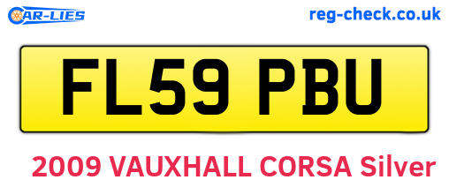 FL59PBU are the vehicle registration plates.