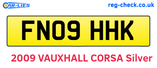 FN09HHK are the vehicle registration plates.