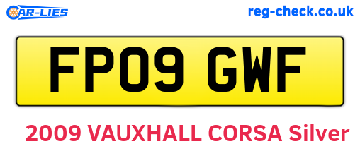 FP09GWF are the vehicle registration plates.