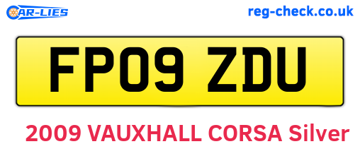 FP09ZDU are the vehicle registration plates.