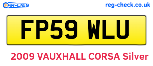 FP59WLU are the vehicle registration plates.