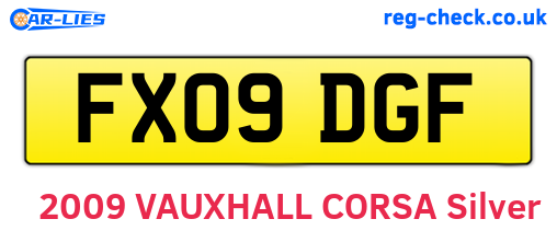 FX09DGF are the vehicle registration plates.