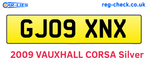 GJ09XNX are the vehicle registration plates.