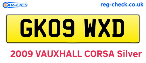 GK09WXD are the vehicle registration plates.