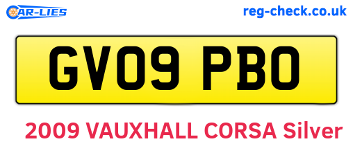 GV09PBO are the vehicle registration plates.