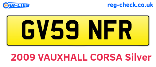 GV59NFR are the vehicle registration plates.