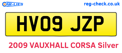HV09JZP are the vehicle registration plates.