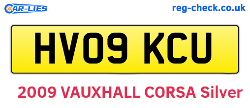 HV09KCU are the vehicle registration plates.