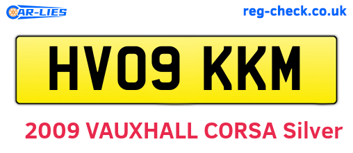 HV09KKM are the vehicle registration plates.