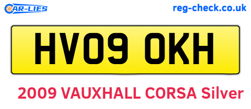 HV09OKH are the vehicle registration plates.
