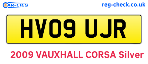 HV09UJR are the vehicle registration plates.