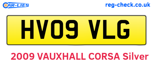 HV09VLG are the vehicle registration plates.