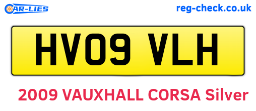 HV09VLH are the vehicle registration plates.