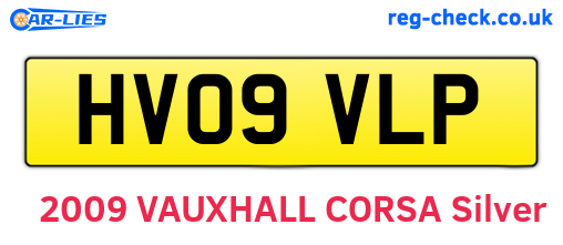 HV09VLP are the vehicle registration plates.