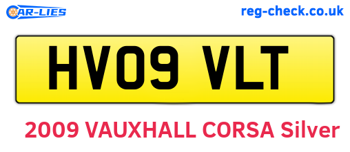 HV09VLT are the vehicle registration plates.