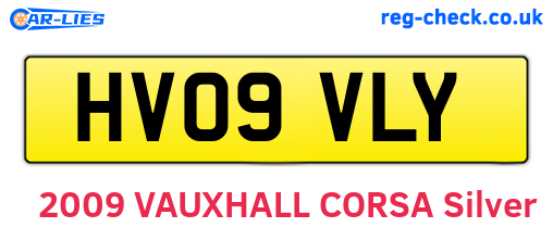 HV09VLY are the vehicle registration plates.