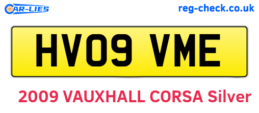 HV09VME are the vehicle registration plates.