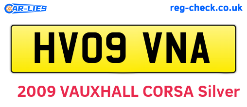 HV09VNA are the vehicle registration plates.