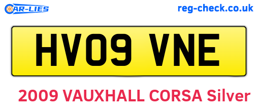 HV09VNE are the vehicle registration plates.