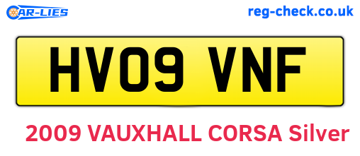HV09VNF are the vehicle registration plates.