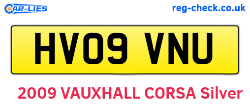 HV09VNU are the vehicle registration plates.