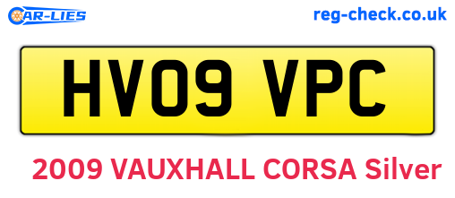 HV09VPC are the vehicle registration plates.