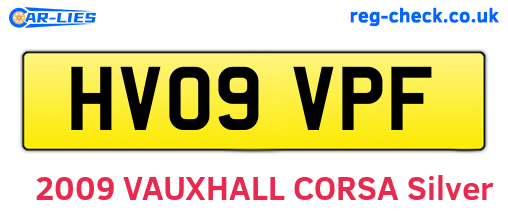 HV09VPF are the vehicle registration plates.